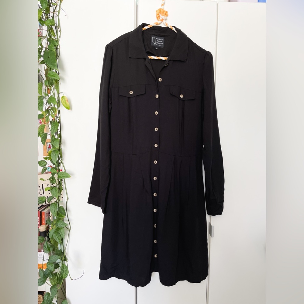 Birds of North America black dress size 10
